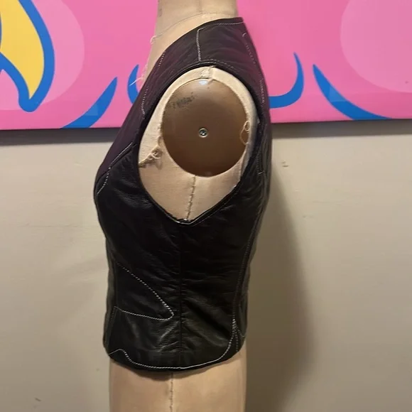 Moschino Black Oopsi Leather Vest - Picture 8 of 13